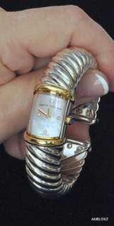 New $1800 DAVID YURMAN MOP Waverly Womens Silver & Gold Watch on SALE 