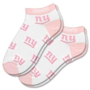 New York Giants Womens Pink Socks (2 pack):  Sports 