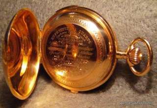 1880s VINTAGE REMONTOIR QUARTER REPEATER POCKET WATCH 18K SOLID GOLD 