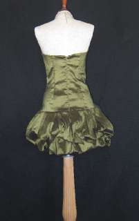 NWT 54054 Jessica McClintock Green Taffeta Dress Size 2  