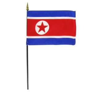  North Korea 4 x 6 Stick Flag: Patio, Lawn & Garden
