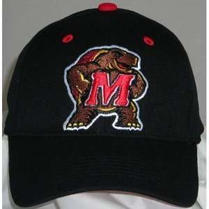   Terps One Fit NCAA Cotton Twill Flex Cap (Black): Sports & Outdoors