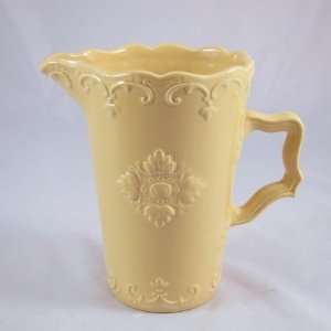   Fancy Scroll Yellow Pitcher by Sweet Olive Designs: Kitchen & Dining