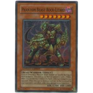   Gi Oh Phantom Beast Rock lizard Limited Foil Card [Toy] Toys & Games