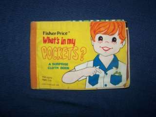  Price Whats In My Pocket Surprise Cloth Book For Boys 1971  
