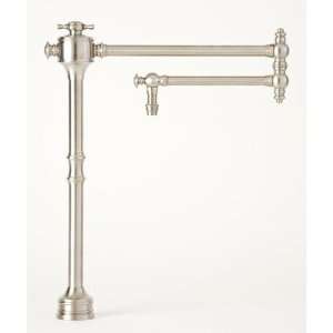  Traditional Deck Mount Pot Filler with Cross Handle Finish 