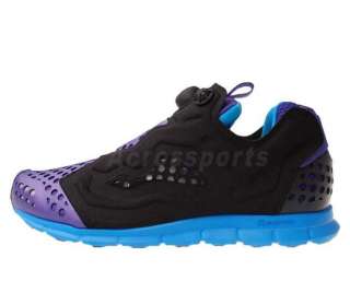 Reebok Pump Fury Superlite Insta Black Purple Blue Mens Running Shoes 