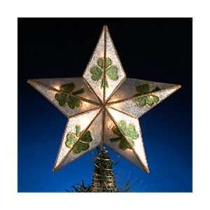   Irish Shamrock Glitter Star Tree Topper #UL0361: Home & Kitchen