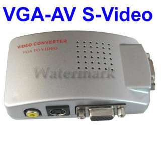 NEW PC Laptop VGA Output to RCA AV TV S Video Signal Adapter Converter 