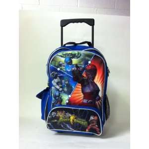  Super Hero Power Rangers Large Rolling Backpack and Wallet 