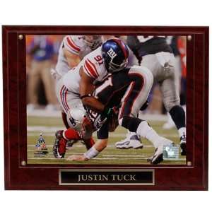   13 Super Bowl XLVI Tackle Brady Plaque   Red