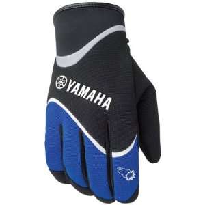  Yamaha Crew Motorcycle Glove Blue/Black Automotive