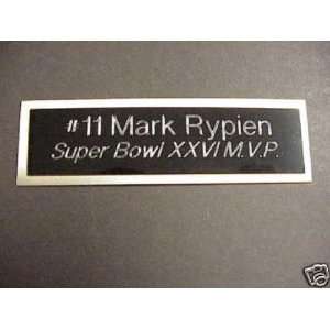   Mark Rypien Engraved Super Bowl XXVI MVP Name Plate: Sports & Outdoors