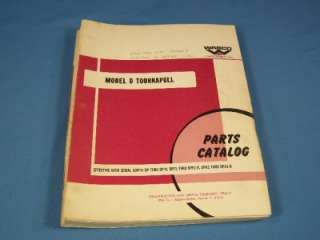 WABCO MODEL D TOURNAPULL PARTS CATALOG DP SERIAL SUFFIX  