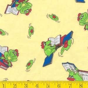   Flannel Smart Frog Yellow Fabric By The Yard: Arts, Crafts & Sewing
