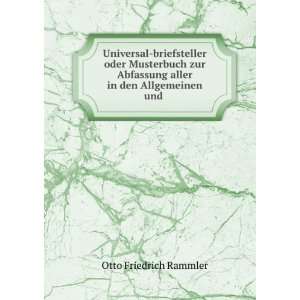   aller in den Allgemeinen und .: Otto Friedrich Rammler: Books