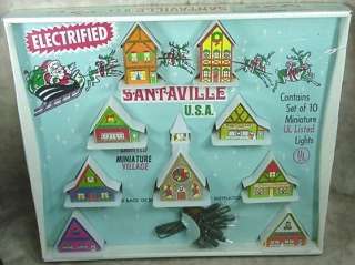 Vintage SantaVille U.S.A. Lighted Miniature Village Style #2777 New In 