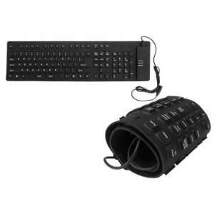  NEW Full Size Flexible Keyboard, Washable USB   Black (ATX Case 