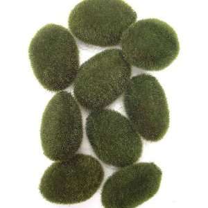  9 x Artificial Moss Stones, Plant Decoration Accessory 