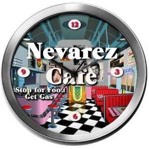  NEVAREZ 14 Inch Cafe Metal Clock Quartz Movement Kitchen 