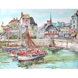   Honfleur by Pierre eugene Cambier, 30x23:  Home & Kitchen