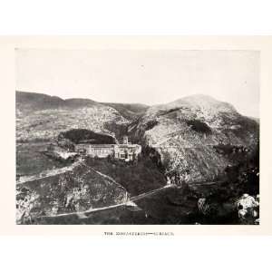  1908 Print Ancient Benedictine Subiaco Monastery Sacro 
