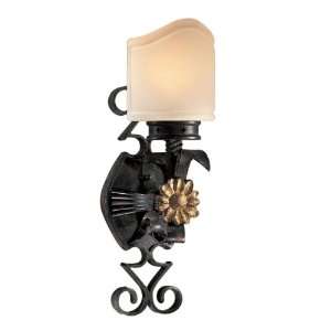 Montparnasse Collection 1 Light 16 French Black Wall Sconce with Gold 