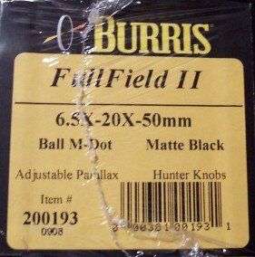 Burris Fullfield ll 6.5 20x50mm Rifle Scope *NIB*  