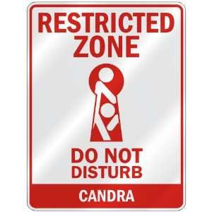   RESTRICTED ZONE DO NOT DISTURB CANDRA  PARKING SIGN: Home Improvement