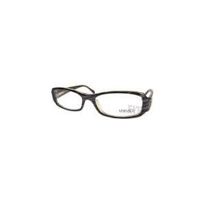 AUTHENTIC VERSACE VE 3034 B 446 GRAY STRIP ON BLACK PLASTIC 135MM 