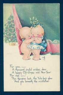 B8217 Rose ONeill Kewpie postcard Mistletoe Christmas  