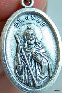 Catholic St Jude Protection Saint Religious Medal Silver Pendant 