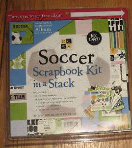 Soccer Scrapbook Kit in a Stack   Album Paper Inc DCWV  