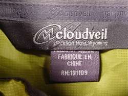 CLOUDVEIL Cache Creek Wind Shell Jacket (Mens Large)  