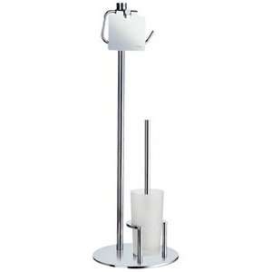 Outline Toilet Roll Holder with Lid and Toilet Brush Finish: Brushed 