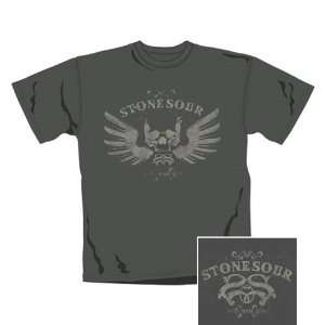        Stone Sour T Shirt Wing Skull (M): Toys & Games