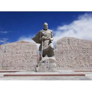 China, Qinghai Province, Statue of Dayu by the Upper Reaches of the 