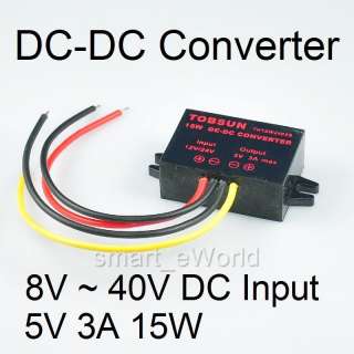 DCDC Voltage Power Converter 12V / 24V Step down to 5V 3A – 15W 