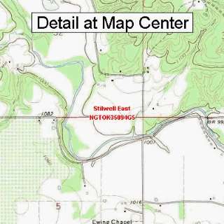 USGS Topographic Quadrangle Map   Stilwell East, Oklahoma (Folded 