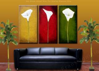 ABSTRACT PAINTING   3 Piece Calla Lily   by FAZ  