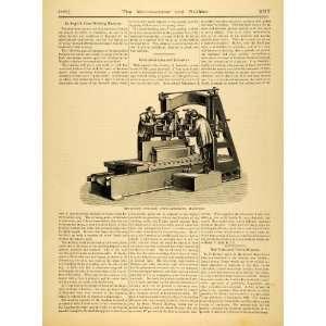  English Stone Working Machine Vintage Mechanical Apparatus Tool 