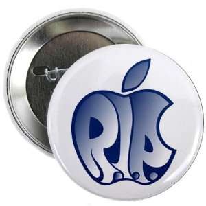  R.I.P. Steve Jobs Cool Blue Apple on a 2.25 inch Pinback 