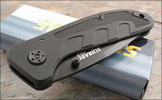   Black Anodized Aluminum Handles Drop Point Knife Brand NEW!!  