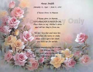 Personalized Memorial Poem For Loss Of Mother  