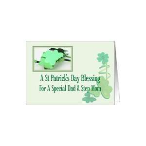 Dad And Step Mom Blessing St Patricks Day Card Card 