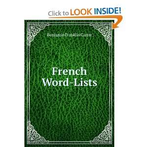 French Word Lists: Benjamin Franklin Carter:  Books