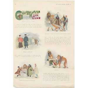  The Lion And Lamb Circus Cartoon 1900