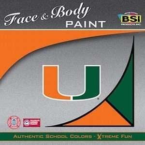 Miami Hurricanes Face & Body Paint Kit:  Sports & Outdoors