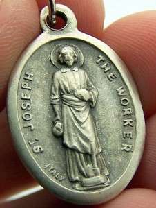   Catholic 1 Medal Charm Pendant Pray For Us Saint St Joseph The Worker