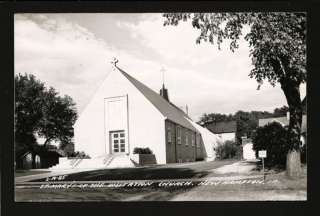 New Hampton Iowa IA 40s RPPC St Marys Visitation Church  